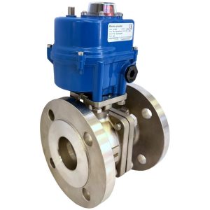 JV240012 Electrically Actuated Fire Safe Two Piece Stainless Steel Ball Valve - DIN