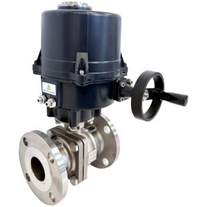JV241046 Electrically Actuated Fire Safe Two Piece Stainless Steel Ball Valve - ANSI